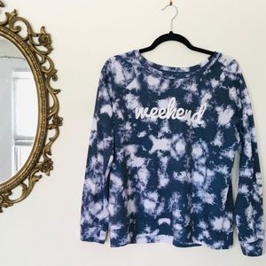 Crew neck “weekend” sweatshirt